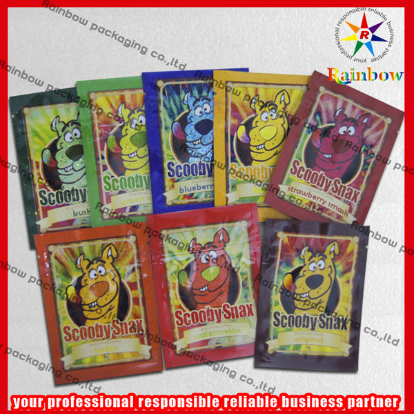Scooby Snax Ziplcok Aluminium Foil Bag Daur Ulang Untuk Kemasan Makanan