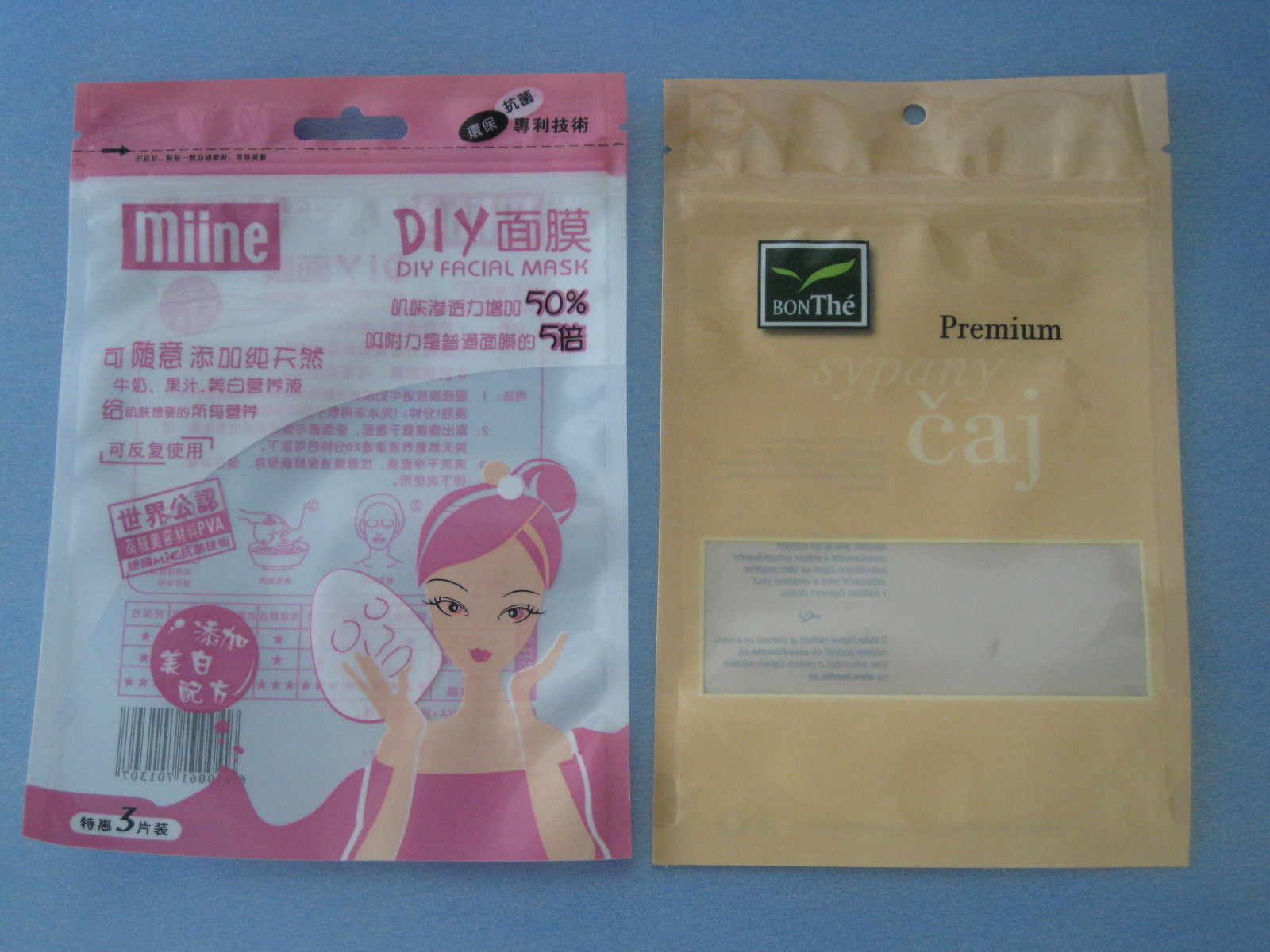 OPP / CPP PE / PET Comestic Packaging Bag Bpa Gratis Dengan Kunci Zip