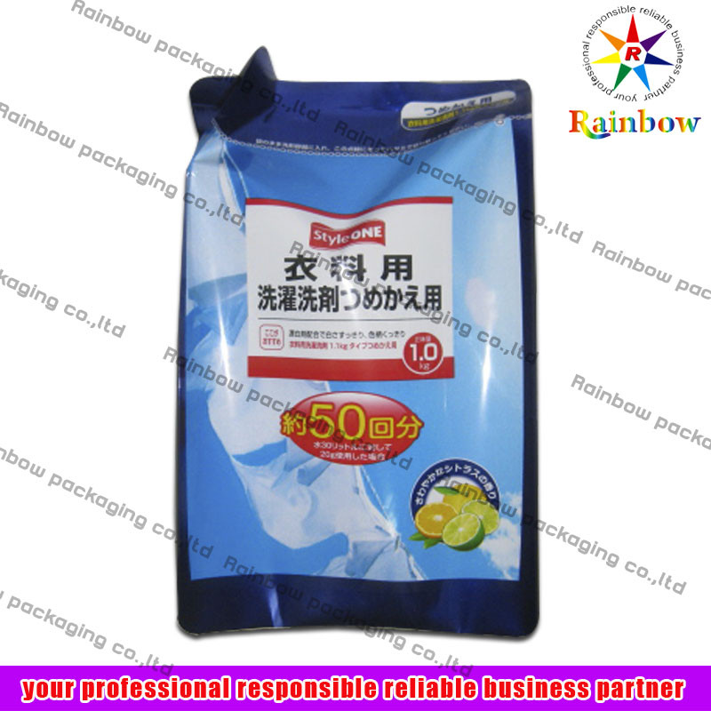 OPP Stand up Aluminium Foil Pouch Packaging Bag Untuk Deterjen