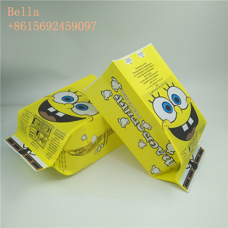 100g / 120g Microwave Popcorn Bag Kertas Reflektif Untuk Manual / Auto Mengisi Mesin