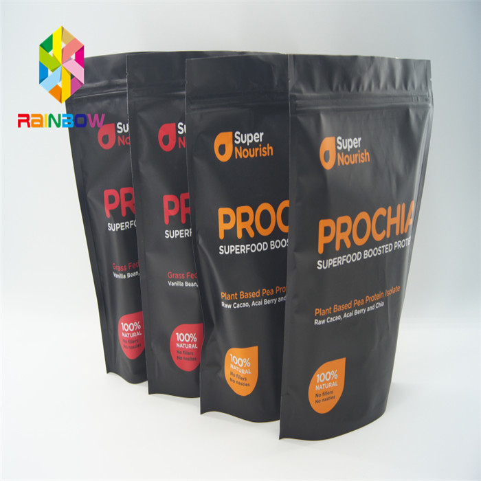 Pencetakan Disesuaikan Stand Up Bags Air Mata Notch Untuk Makanan Ringan / Permen / Biskuit