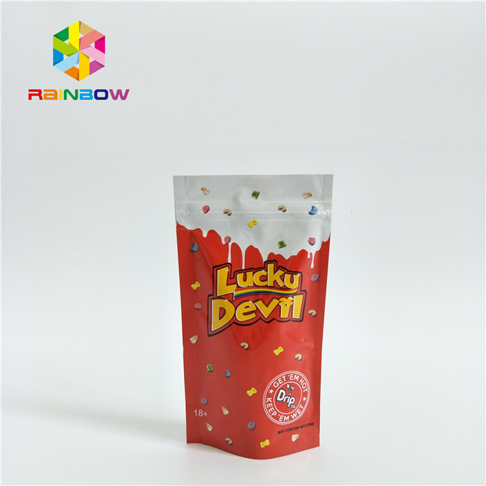 Aluminium Ziplock Snack Bag Packaging, Foil Stand Up Bags Untuk Cotton Candy