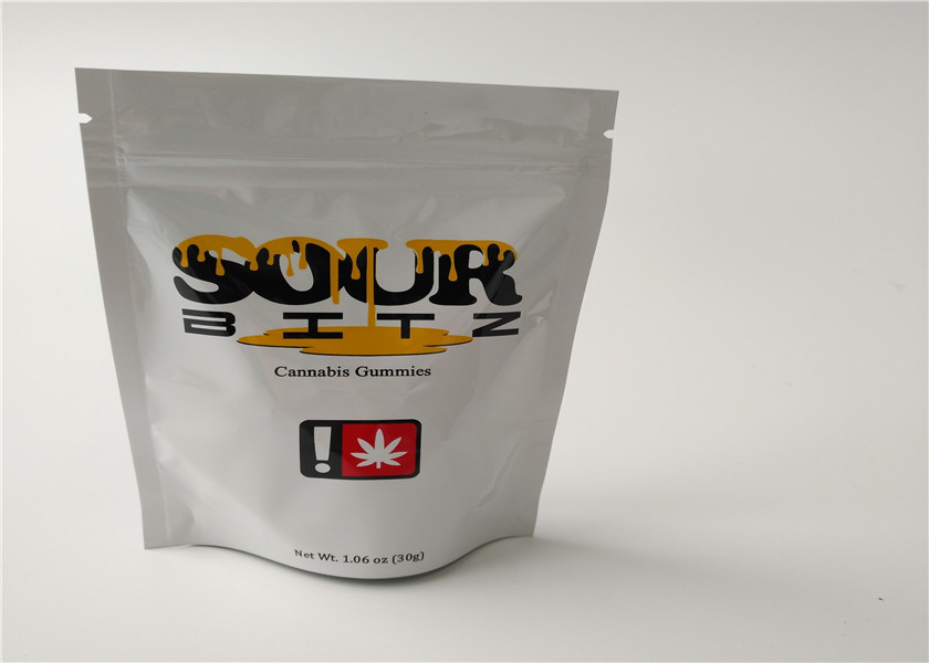 Buttom Penutupan Pencetakan Dupa Gravure Herbal Kemasan Dengan Ritsleting Segel Kedap Udara