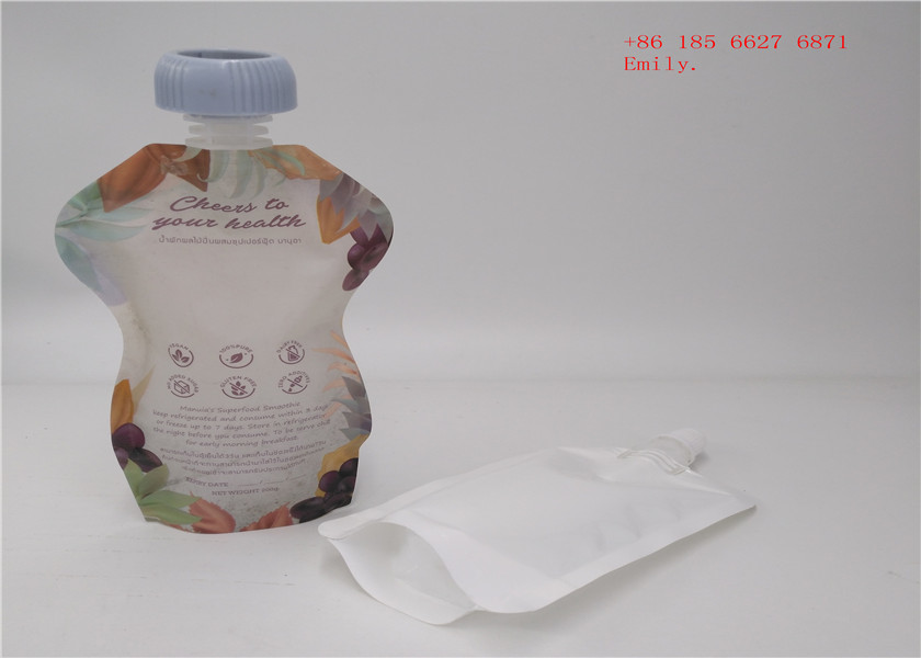 Reusable Spout Pouch Kemasan Plastik Squeeze Food Grade Untuk Jus Buah