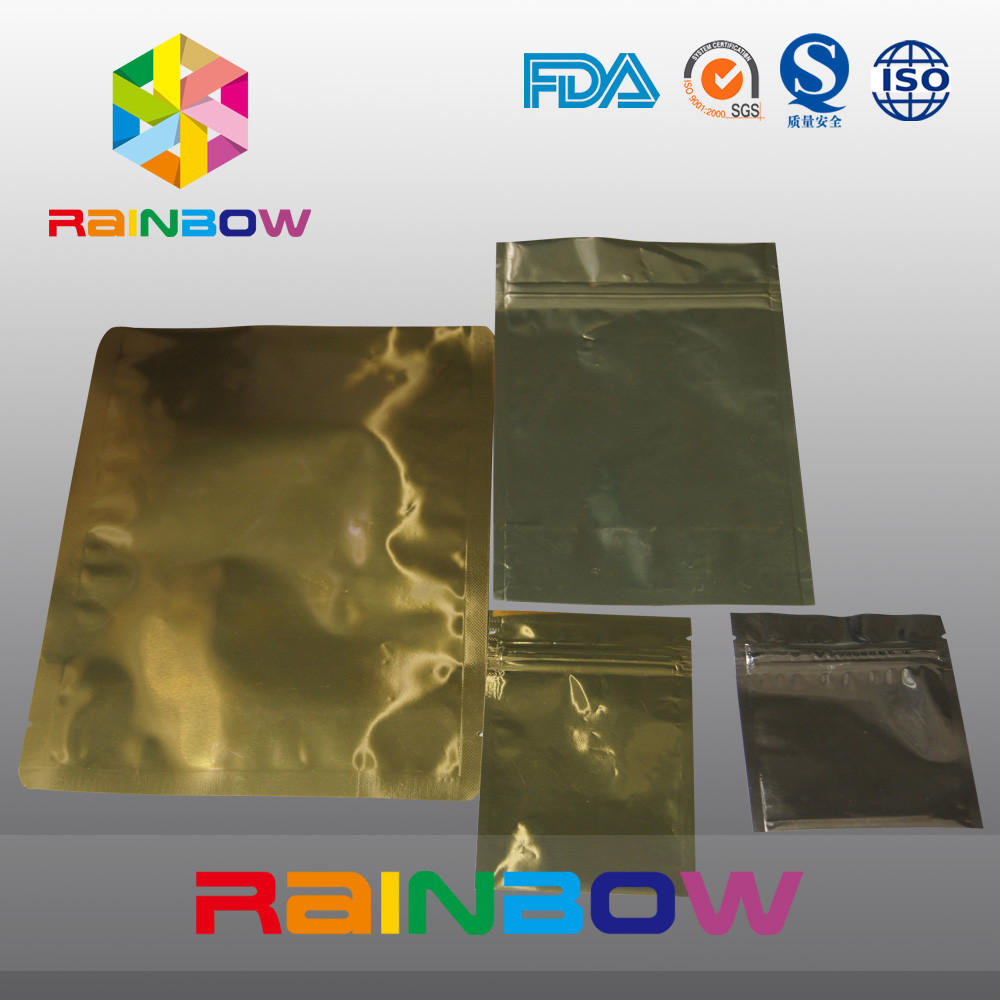 Emas Aluminium Foil Anti Statis Bag Zipper Pouch Packing Untuk Produk Elektronik