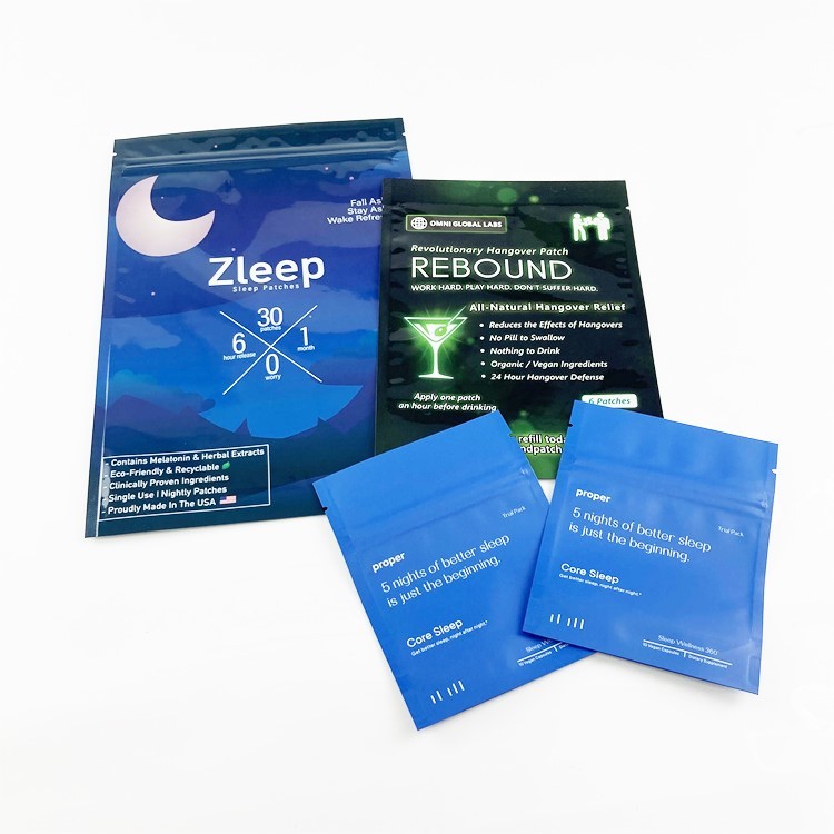 Biodegradable Foil Kraft Paper Tas Sachet Kosong Sampel Kosmetik Tiga Sisi Tas Tertutup