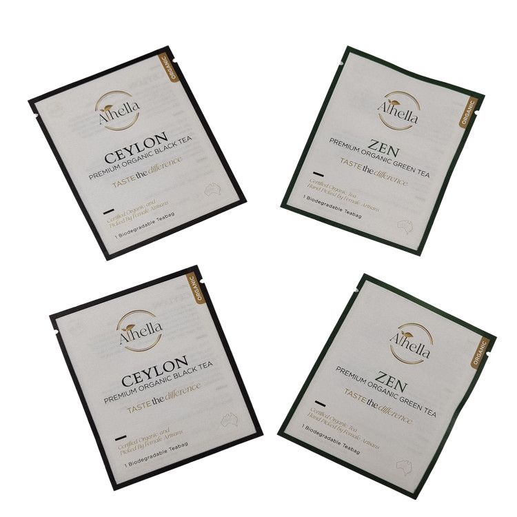 Tas Biodegradable Kecil Untuk Teh Kopi Serbuk Kompostabel Kantong Mylar yang Bisa Ditutup Lagi