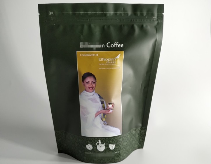 Kemasan Kantong Plastik Kustom Dilaminasi Zipper Top Sealing Dengan Valve