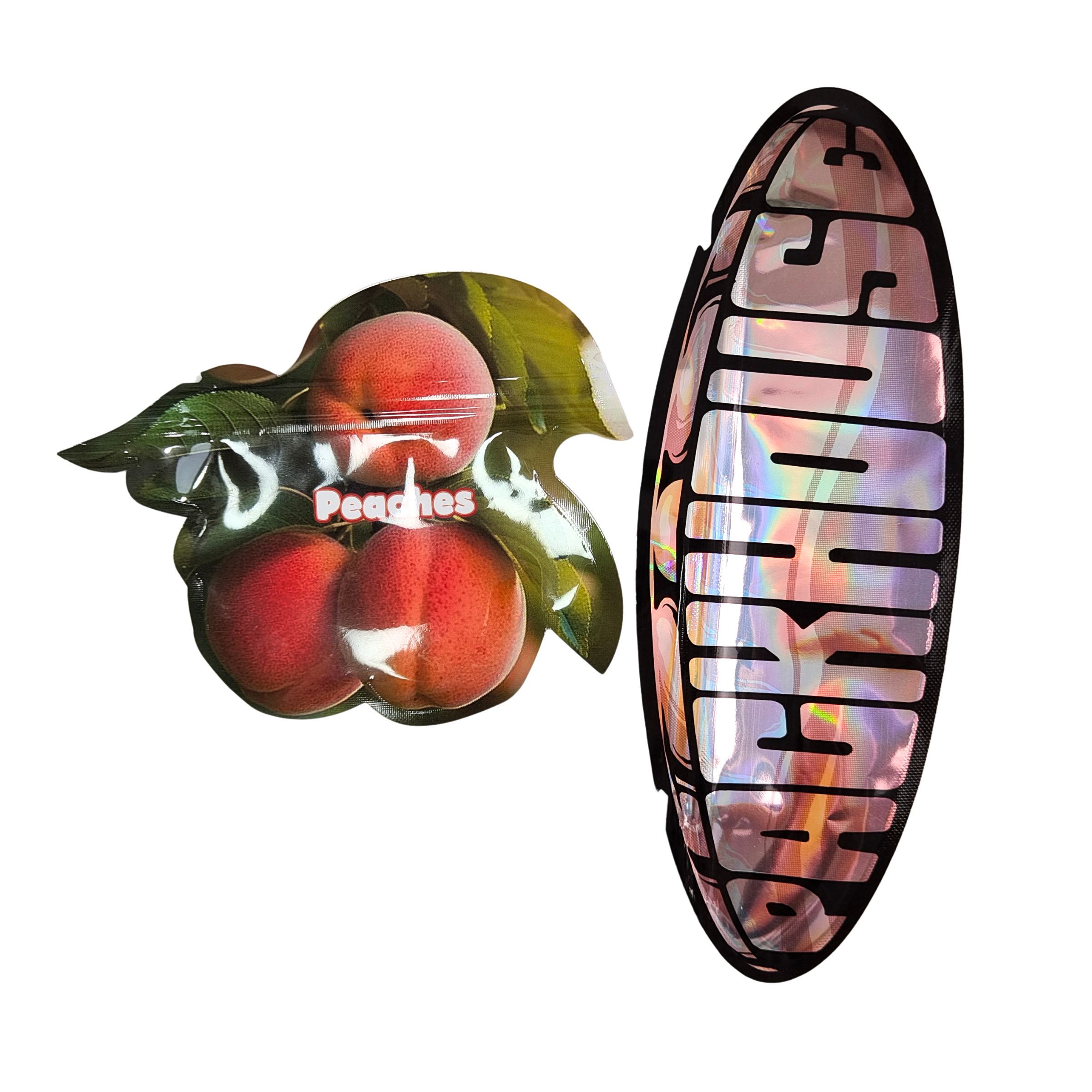 Di dalam Kantong Mylar Cetak Kemasan Permen Karet Edible Herbal Tembakau Kue Kantong Plastik Bentuk Khusus Segel Panas Mengkilap