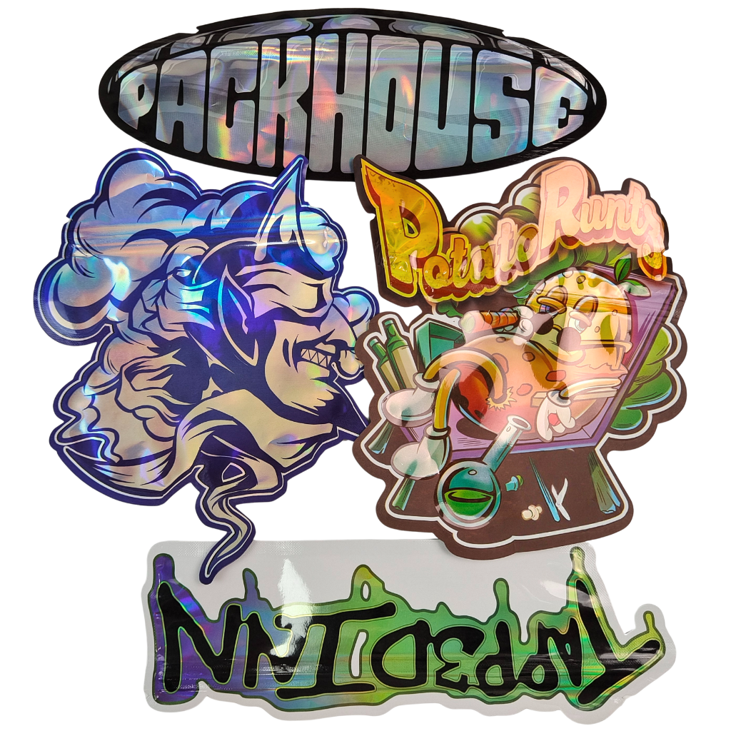 Hot Sale Glossy Die Cut Mylar Bag With Zipper Edibles Bau Proof 3.5 7g 14g 28g Jamur Gummies Custom Printing Kantong Plastik