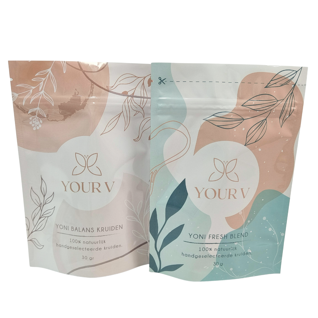 Tas Mylar Biodegradable Custom untuk garam mandi 4OZ 5OZ Stand Up Bag