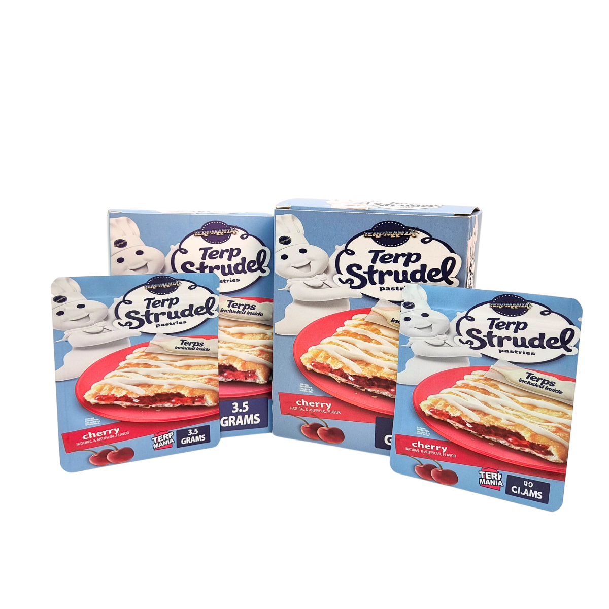 Custom 3.5g 7g 14g Bau Proof Mylar Tas dengan Kotak