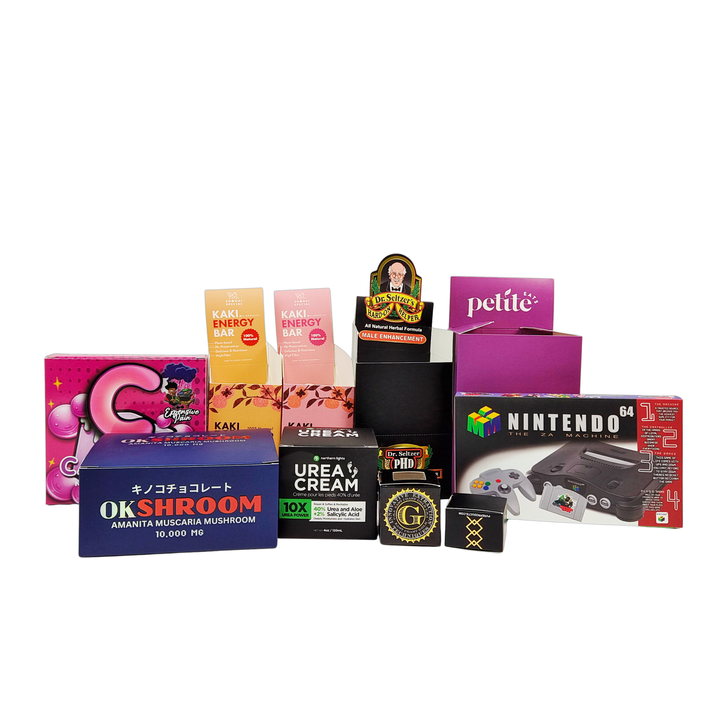 Kothak Kertas Kraft Lipat Pribadi dengan 350g Kardus untuk Tampilan Kantor Ritel