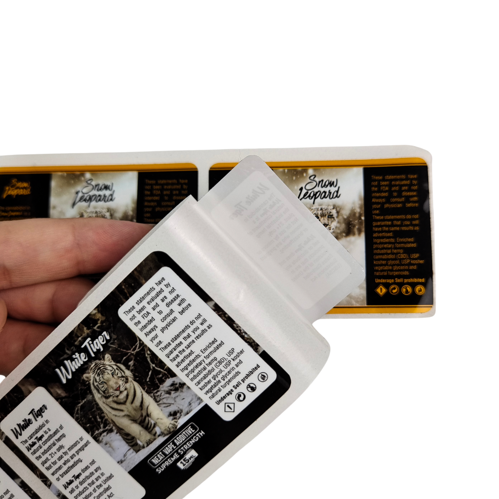 Stiker Vinyl Perekat PVC Kertas PVC Tahan Air UV Hologram Cetak Label Gulungan Perekat Mandiri Label Kemasan