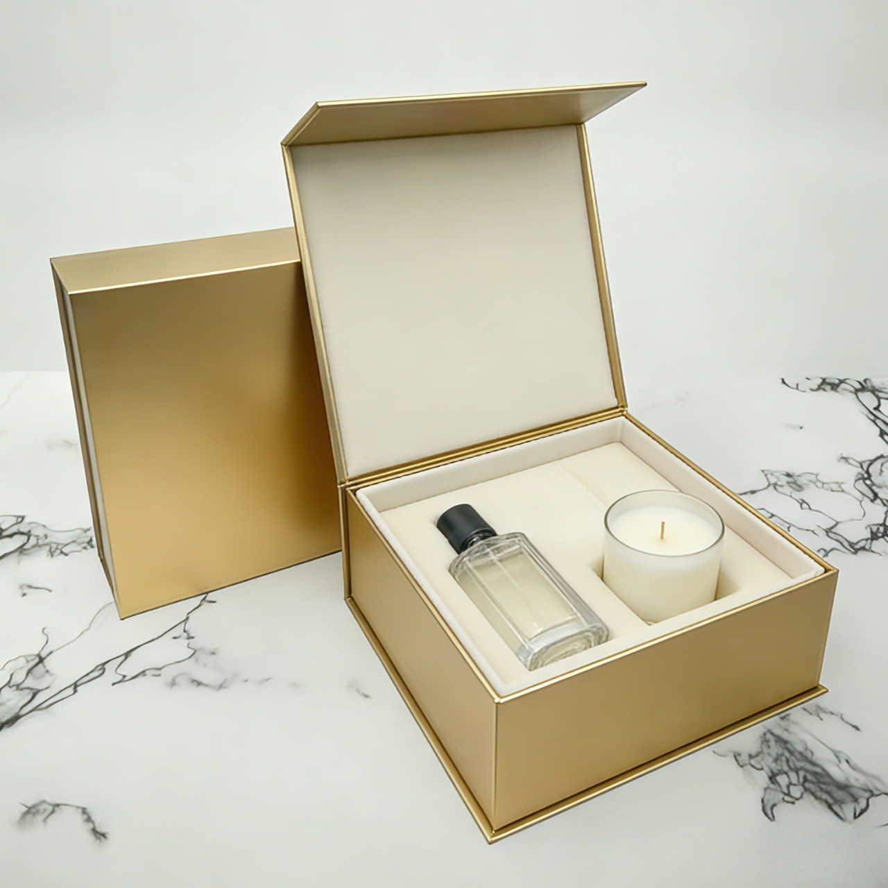 Custom Logo Luxury Besar Matte Paperboard Biodegradable Magnetic Closure Lipat Kotak Paket untuk kemasan kosmetik