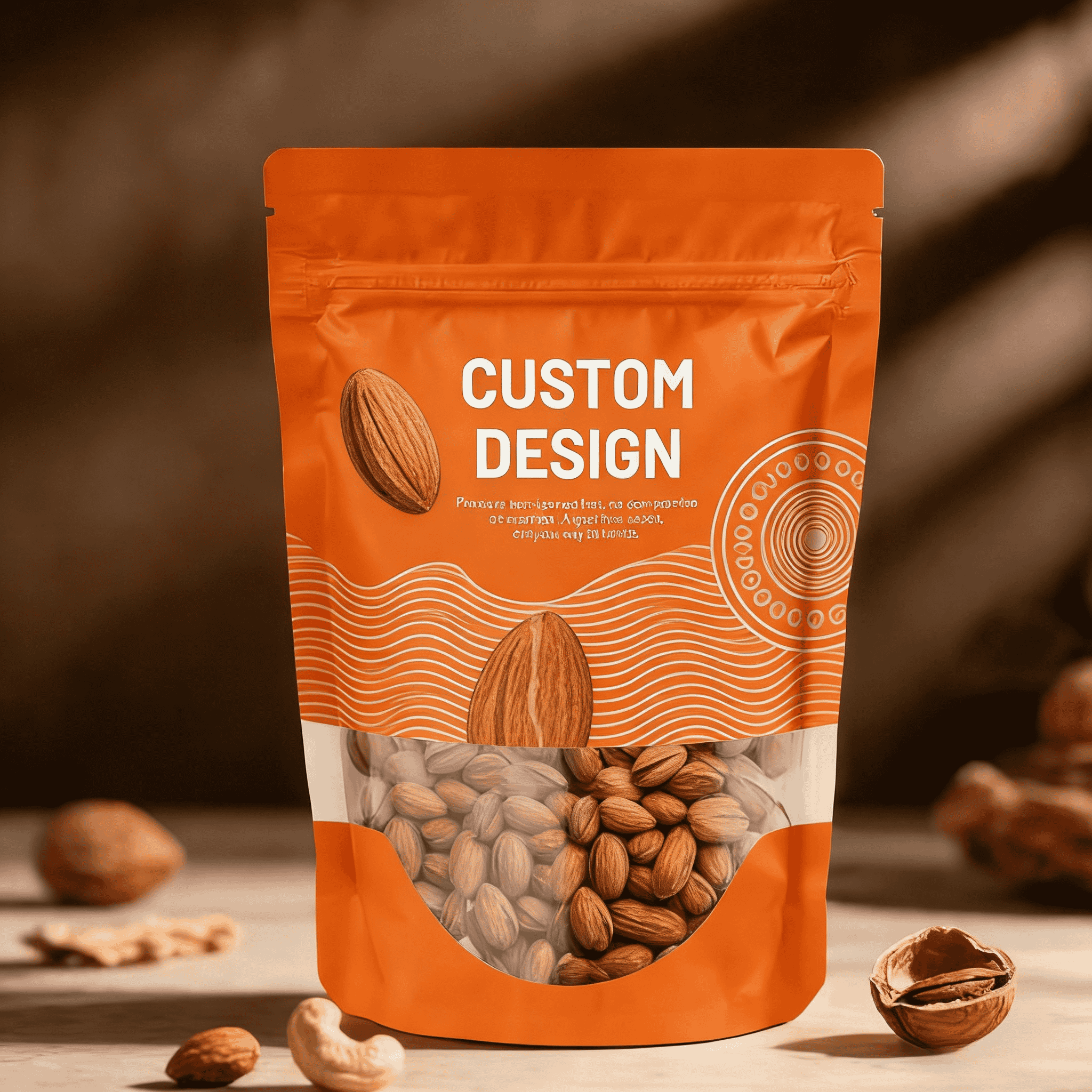 Kualitas Tinggi Custom Digital Printing Plastik Daur Ulang Kantong Kemasan Makanan Dengan Seal Panas Stand Up Kantong