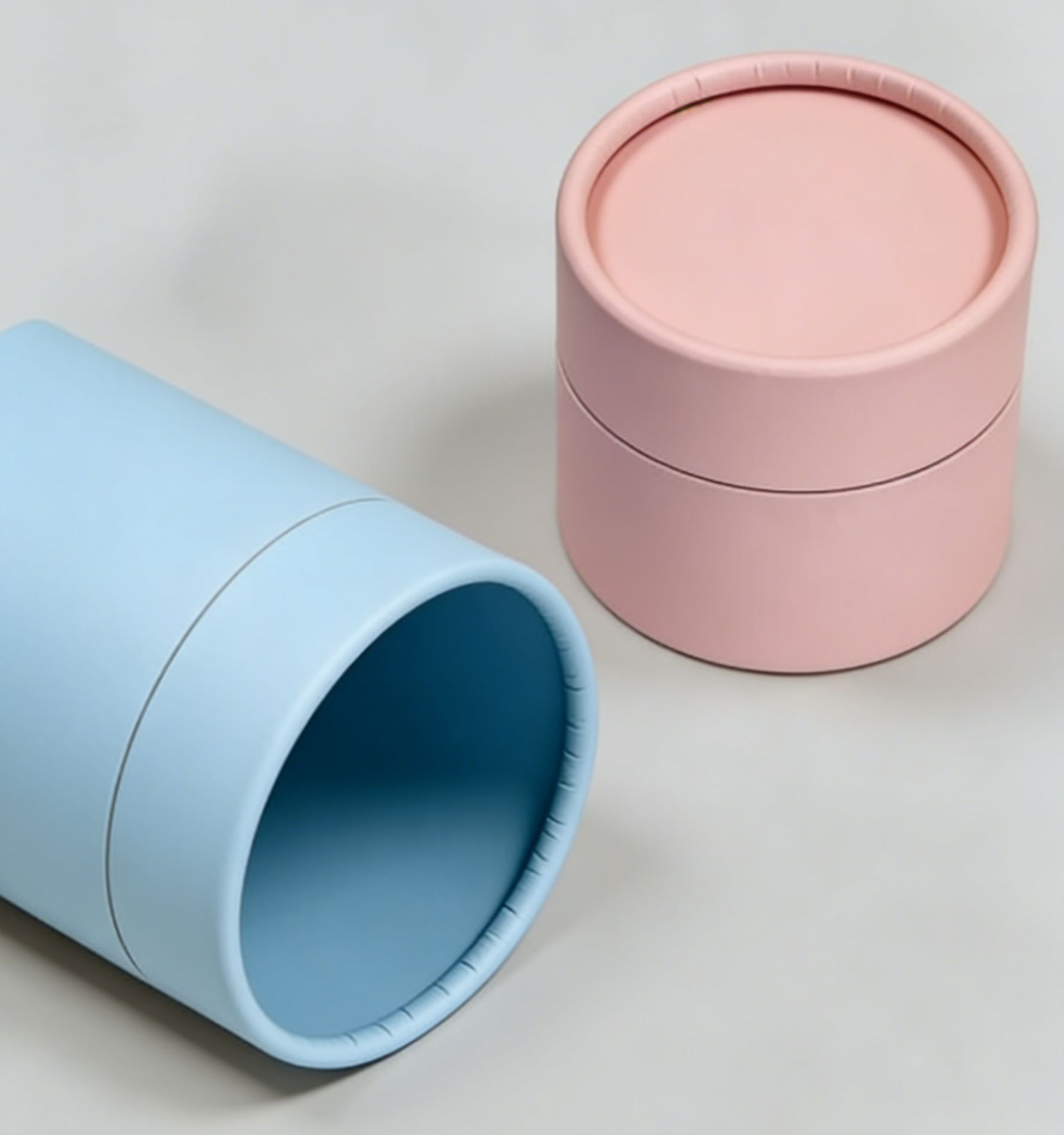 Tabung kemasan silinder biodegradable ramah lingkungan dan kotak kertas untuk kemasan kosmetik dan parfum yang aman untuk bahan makanan