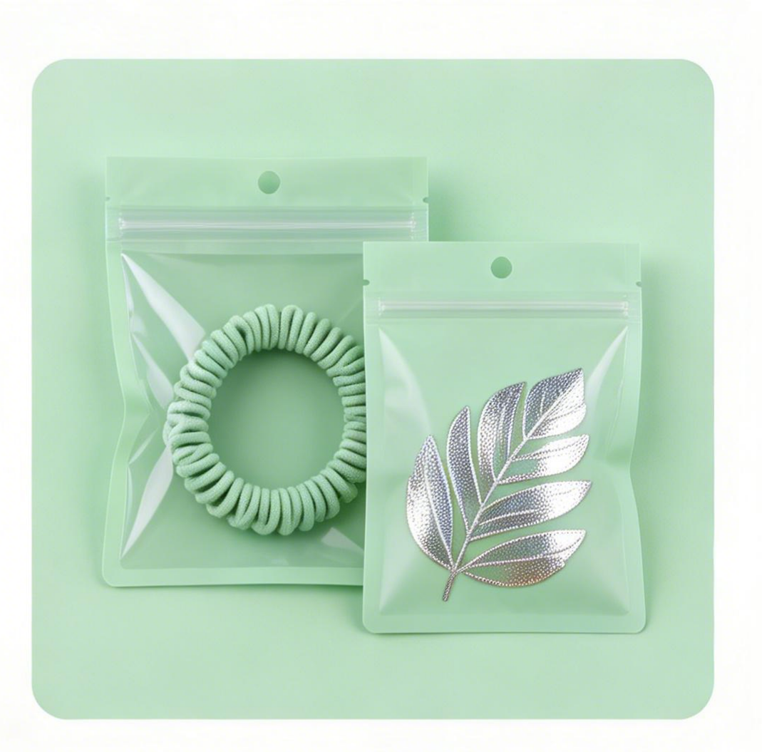 Tas plastik PE khusus untuk anting-anting perhiasan yang dapat didaur ulang Anti-oksidasi Satu sisi kantong penyimpanan kunci ritsleting transparan