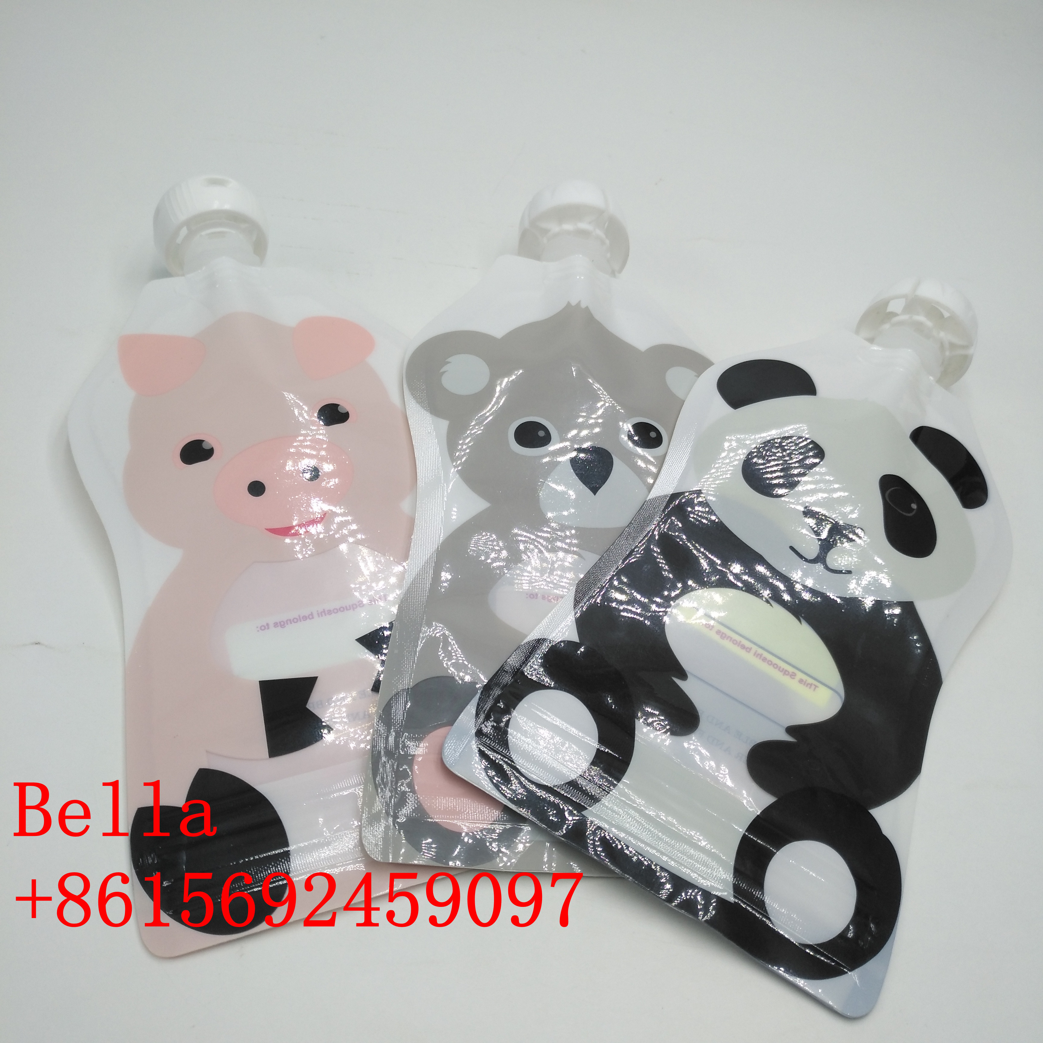 Minuman Air Minum Kantong Selang Kemasan Kantong Logo Khusus Penutup Panas