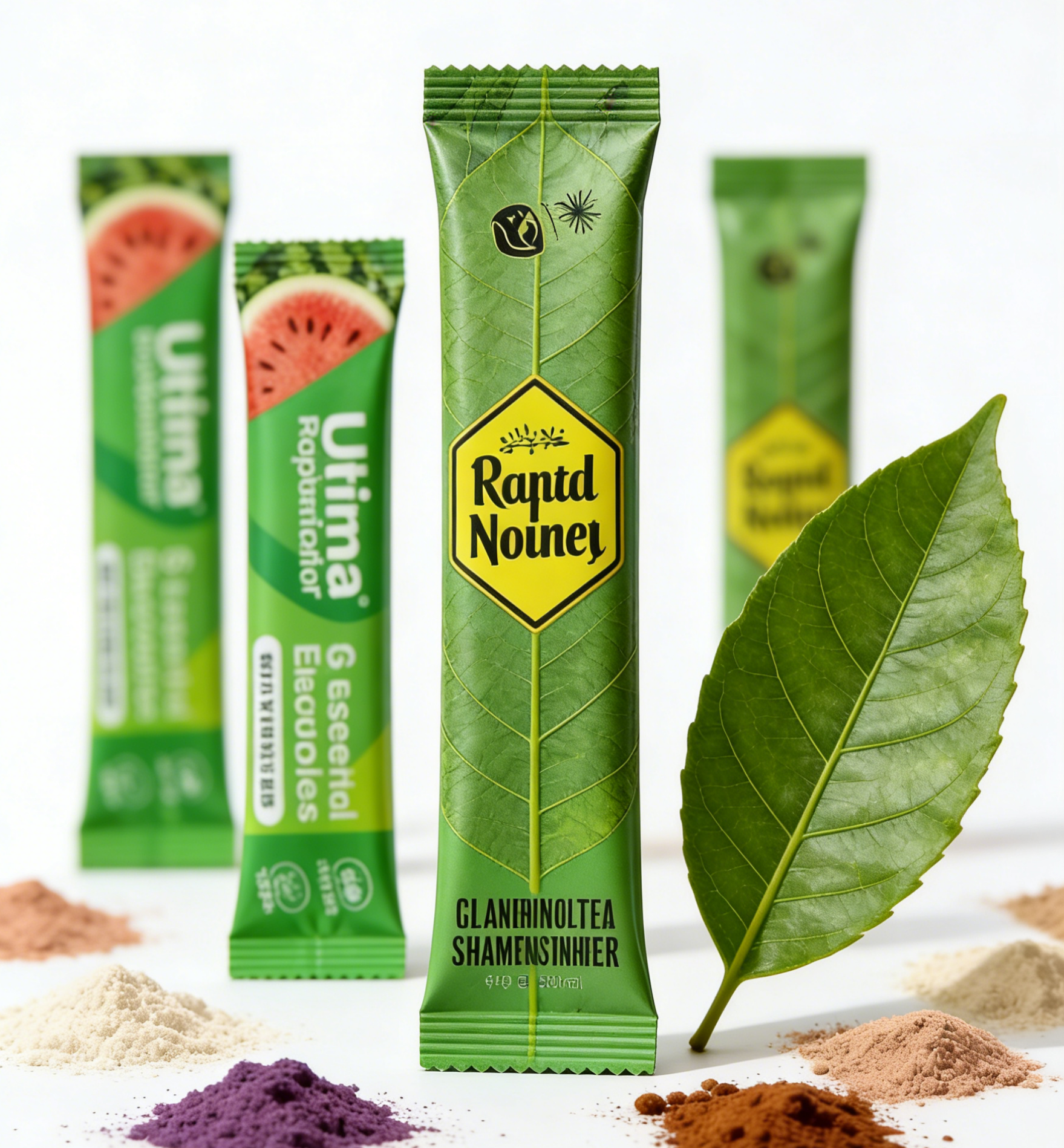 Kustom 1G 3G 5G Susu Teh Bubuk Kolagen Bubuk Sachet Panas Dapat Disegel Dapat Didaur Ulang PET Aluminium Foil Laminasi Ritsleting Tas Makanan