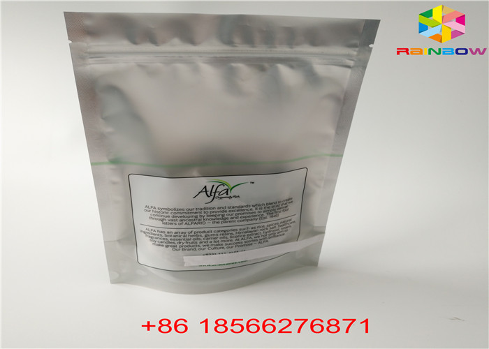 Glossy Silver Stand Up Pouch Aluminium Foil Packaging Bag Bahan Plastik Bening