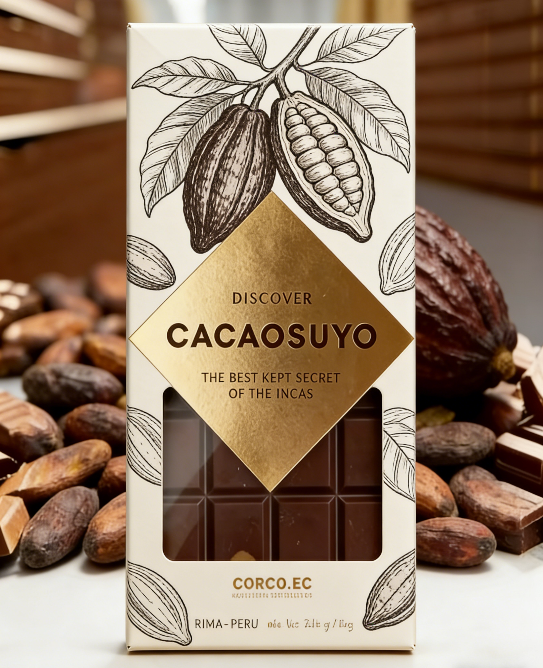 Custom Kraft Paper Box Printed Biodegradable Food Grade Paperboard Chocolate Bar Packaging Box Clear Window Empty Gift Boxes (Kotak Kertas Kraft yang Disesuaikan)