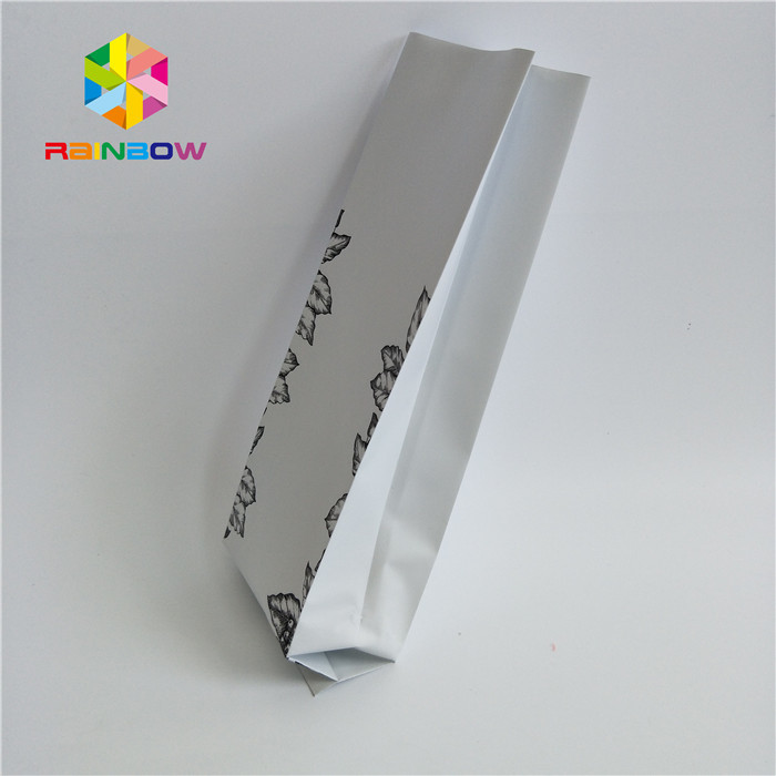 Kraft Paper Side Gusset Stand Up Coffee Kantong, Disegel Kantong Plastik Cetak Kustom