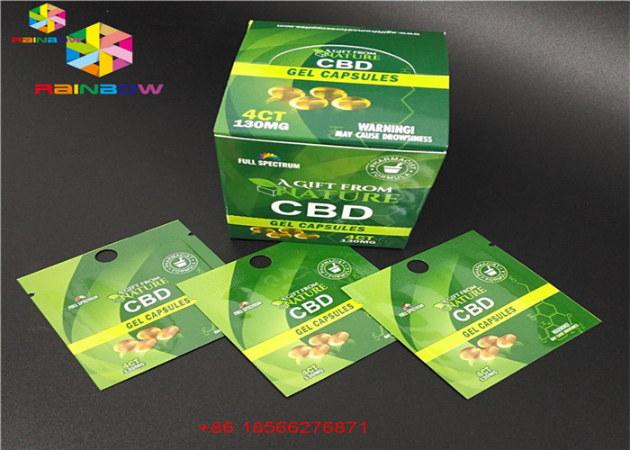 Anak Bukti Ritsleting Aluminium Foil Stand Up Pouch CBD / Cartridge Packingfor Gula Bubuk