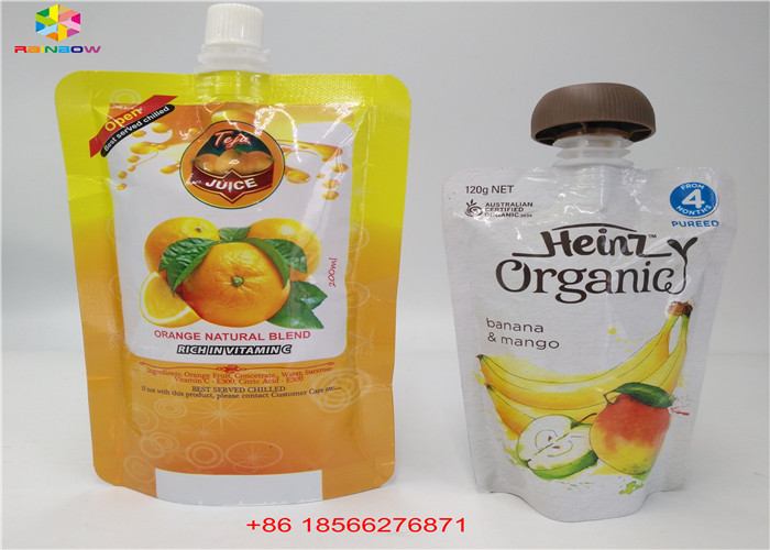 Tas Cerat Cair Dapat Digunakan Kembali, Stand Up Kantung Dengan Cap Doypack Foil Juice Spout