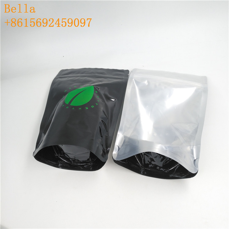 Kantong Teh Plastik Holographic Kemasan Kantong Kopi Eco Food Dengan Satu Sisi Jelas