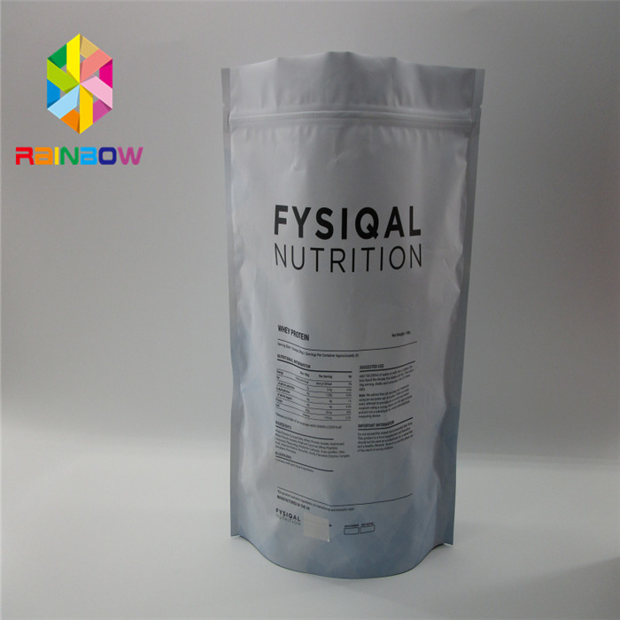 Kantong Plastik Zipper yang dapat ditutup kembali Kemasan Tas Double Sided Matte Gold Flat Food Safe