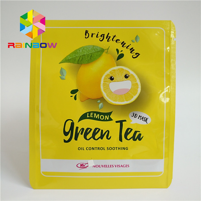 Tiga Sisi Tas Ziplock Tersegel Dicetak Aluminium Foil Masker Mata