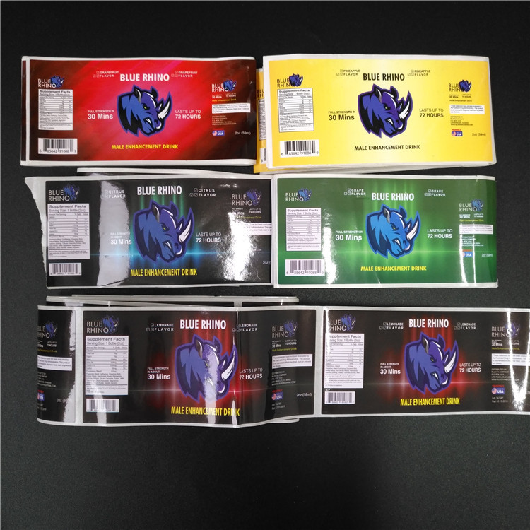 PVC Transparan Menyusut Lengan Label Barcode Metallic Holographic Untuk Kotak / Botol Pil