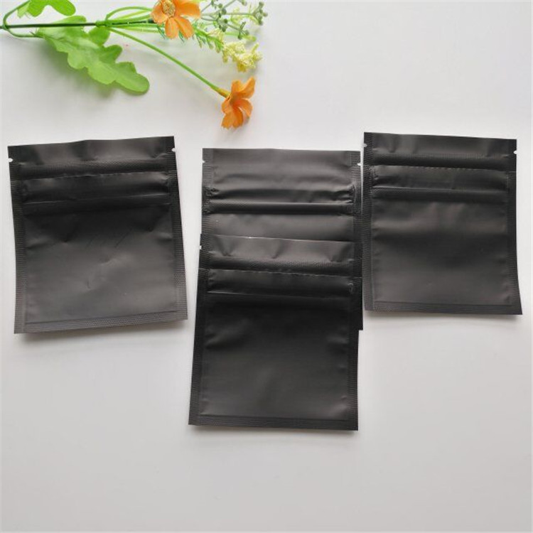 Anak Bukti Mylar Zip Lock Bags Plastik Matte Hitam Gummy Candy Weed Kemasan