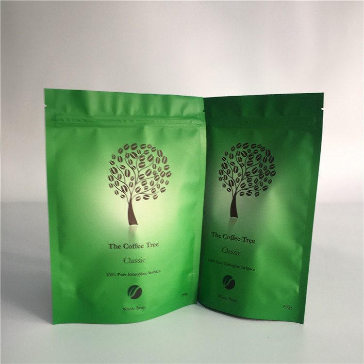 Waterproof Biodegradable Stand Up Coffee Kantong Pelangsing Matcha Green Tea Kraft Paper Bags