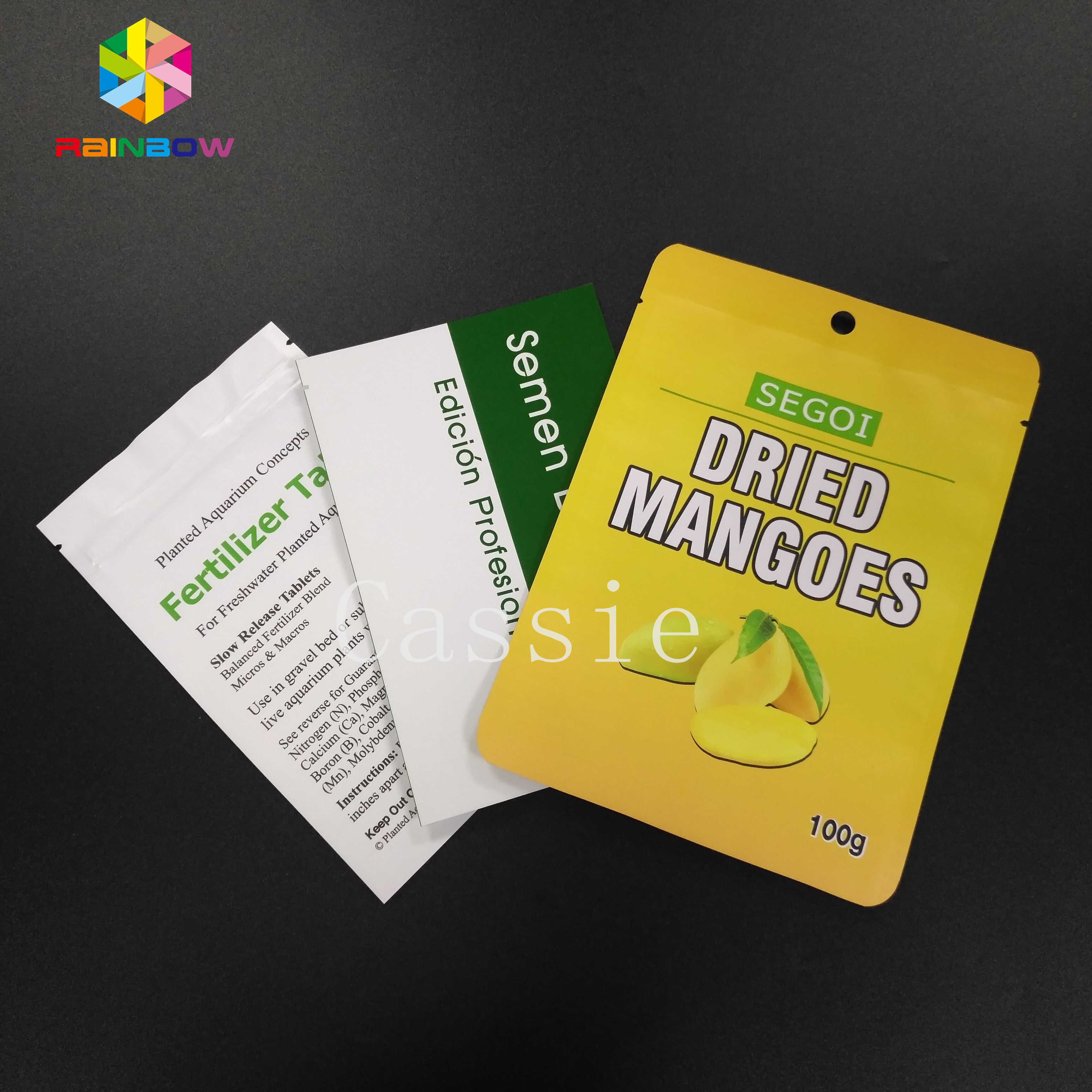 SGS / FDA Stand Up Pouch Kemasan Masker Wajah Kecantikan Paket Kosmetik Tiga Sisi Seal