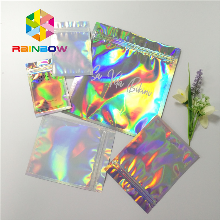 Reusable Mylar Ziplock, Kemasan Kosmetik, Pencetakan Hologram Laser Gravure