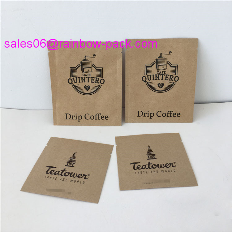PE Dilapisi Ziplock Packing Bags Kertas Sachet Pouch Disesuaikan Ukuran Kraft Bags Untuk Kopi / Teh / Snack