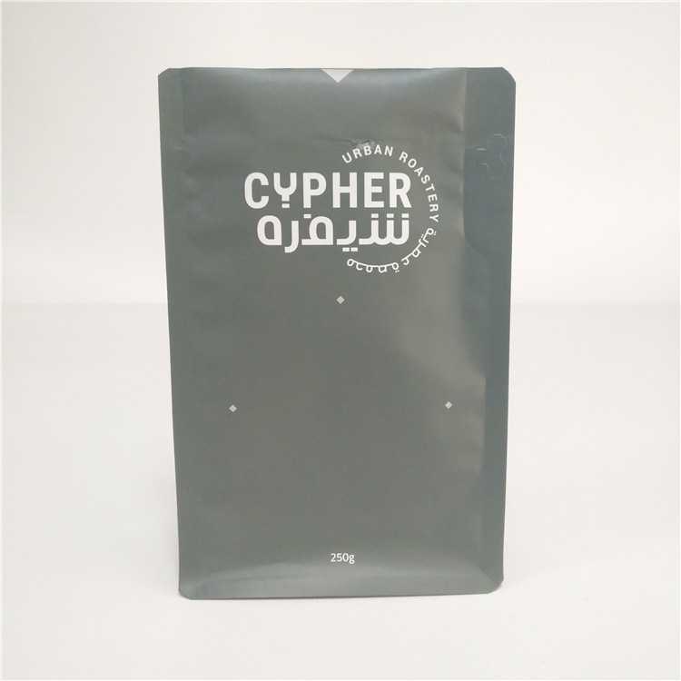 100g 250g 340g 500g 1 kg 2 kg 4 kg 8 sisi tas ziplock saudi arabia tas kopi dengan ritsleting air mata mudah / degassing valve