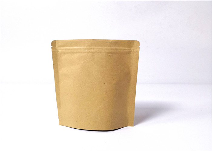 Kantong Kertas Disesuaikan Ramah Lingkungan Biodegradable Stand Up Pouch Dengan Zip Lock