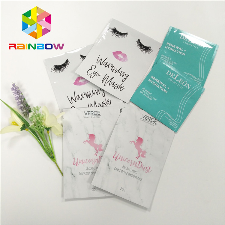 Kemasan kantong plastik cetak kustom tiga sisi segel panas dengan air mata takik