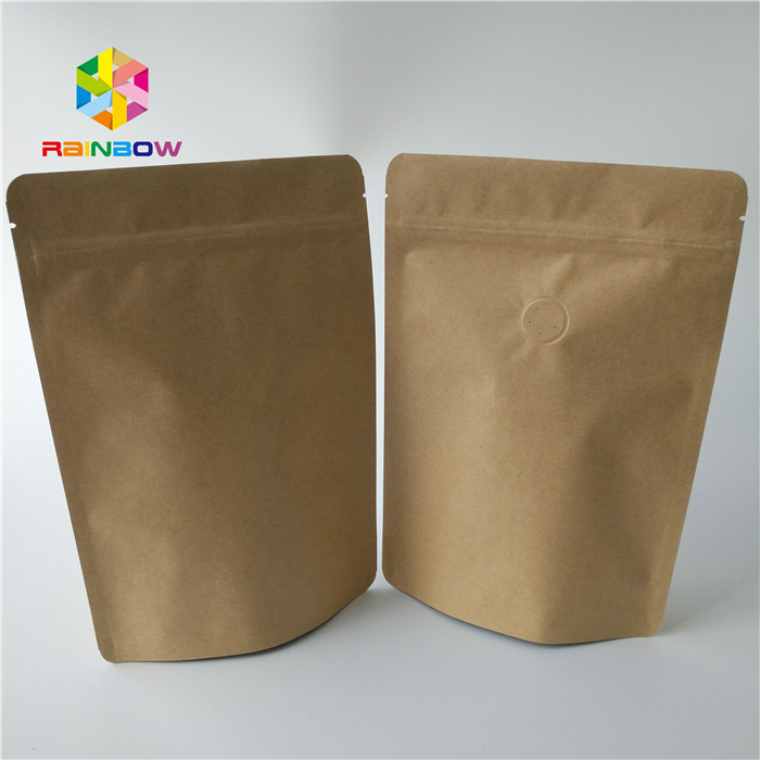 Bau Kotak Kertas Kemasan Bukti Stand Up Pouch Ziplock Heat Seal Dengan Clear Depan