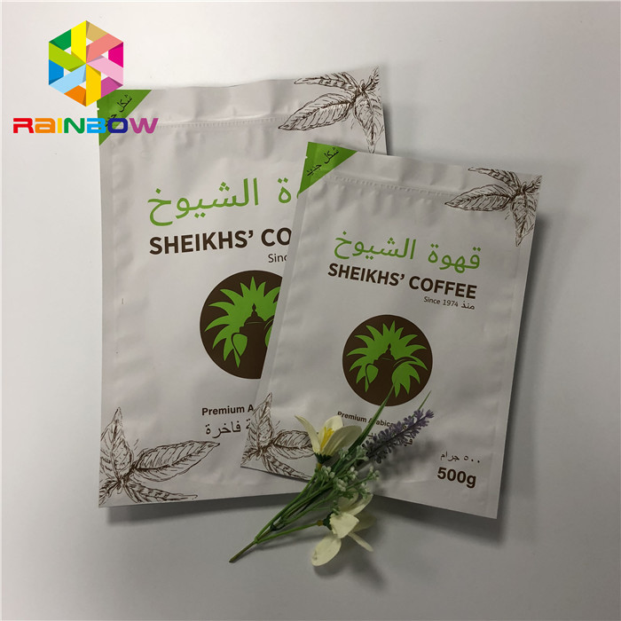 Kertas Kraft Ditutup Kembali Kantong Stand-up Kantong Plastik Aluminium Foil Dilaminasi