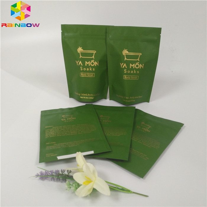 Garam Foil Kantong Kemasan Zipper Top Stand Up Ziplock Bath Salt Bag Aluminium Foil