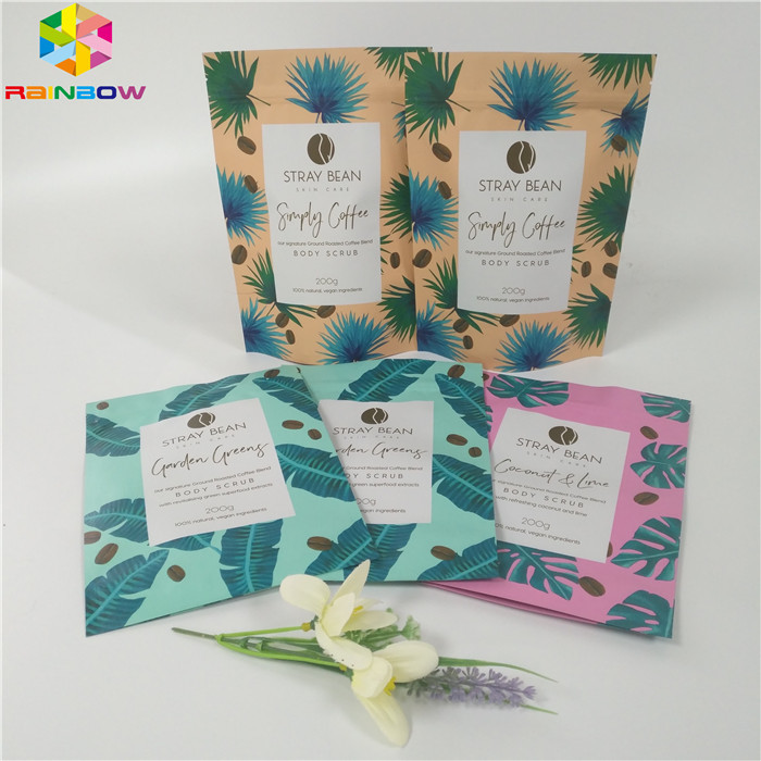 Reclosable Matt Finish Tas Stand Up Pouch, Tas Kemasan Kunci Zip Untuk Lulur