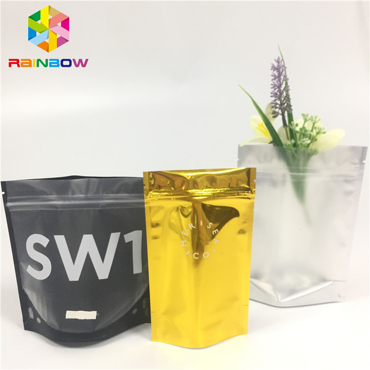 Foil Laminasi Mylar Snack Bag Kemasan Kustom Dicetak Clear Front Doypack Pouch