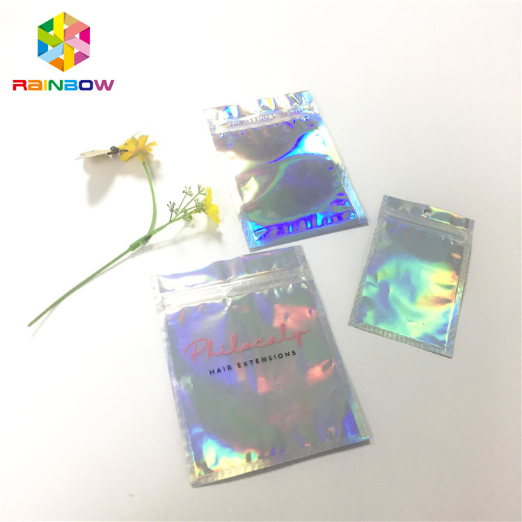 Kemasan Laminasi Waterproof Foil Pouch Kunci Zip Hologram Laser Pencetakan Disesuaikan