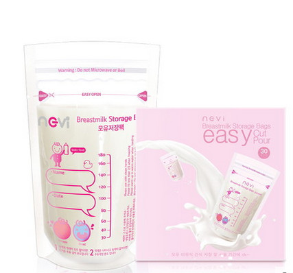 Kantung Ritsleting Stand Up Ganda, Tas Kemasan Segel Panas, Penyimpanan ASI