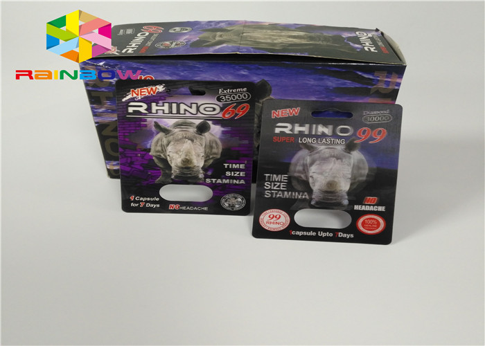 Botol Plastik Kartu Blister Insert Laki-laki Peningkatan 3d Kemasan Dari Kartu / Kotak Display