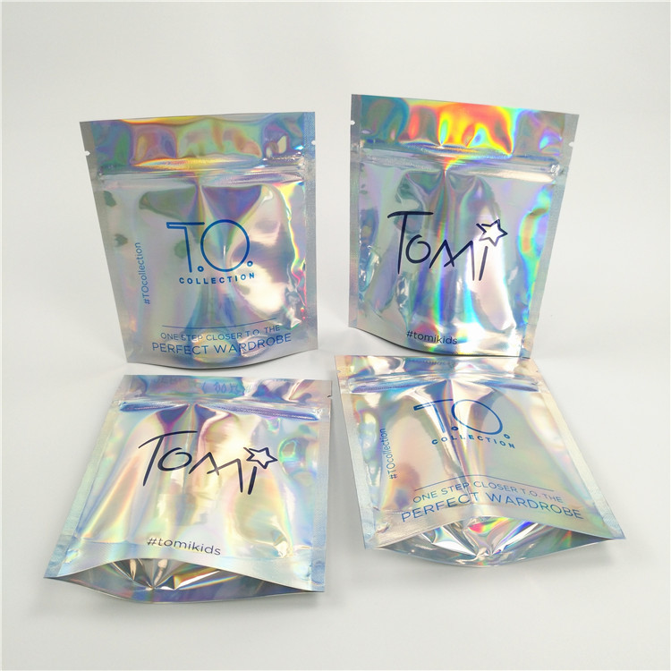Gravure Printing Foil Pouch Packaging Tas Laser Holographic Biodegradable Untuk Berbelanja